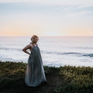 Vici Pocketed Halter Maxi Dress